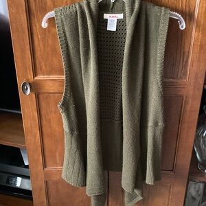 BONGO Dark Green Women's Cardigan Vest